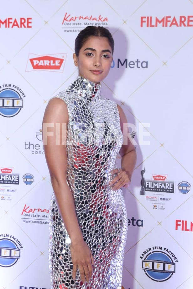 Pooja Hegde at Filmfare Awards South 2022 Red Carpet