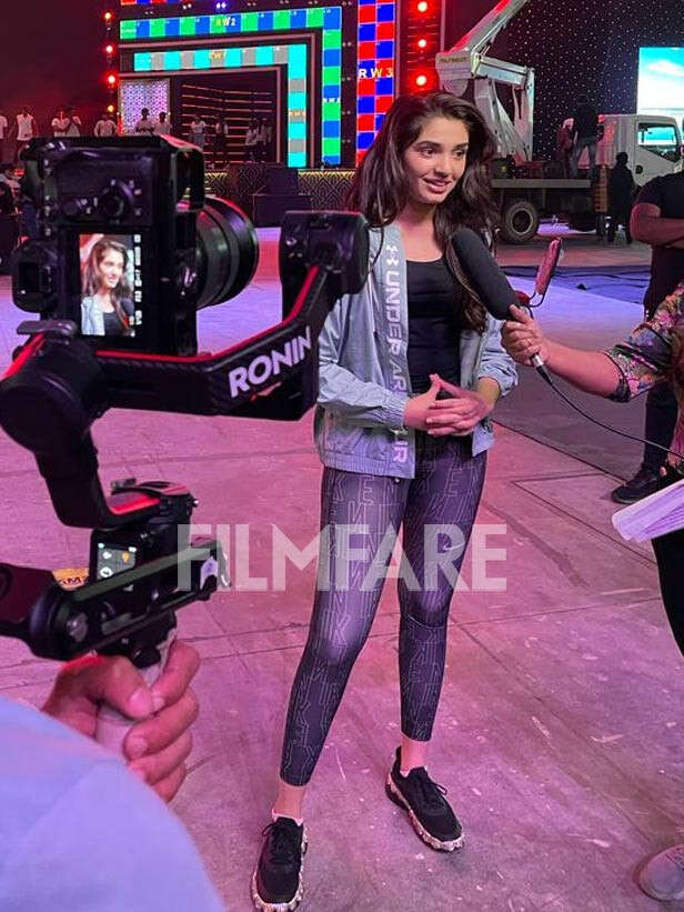 Krithi ShettyKrithi Shetty at Filmfare Awards South 2022 Rehearsals