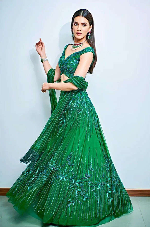 Especial Navratri 2022: trajes verdes tradicionales