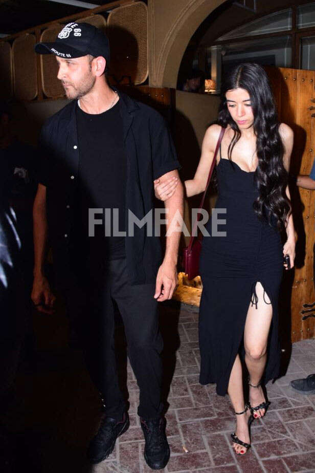 Hrithik Roshan and Saba Azad twin in black as they step out for a date ...