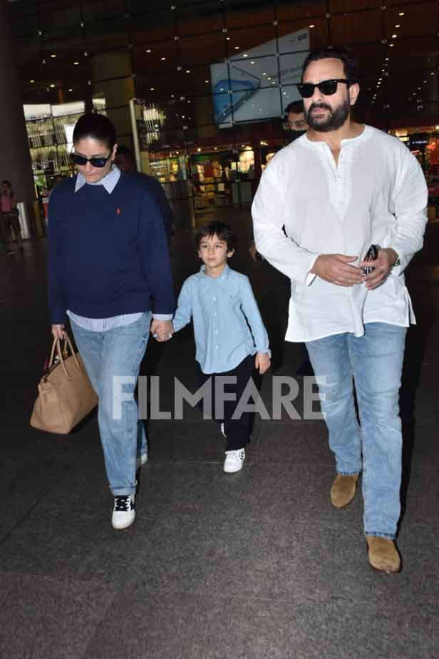 Kareena Kapoor Khan and Saif Ali Khan clicked with their sons at the ...