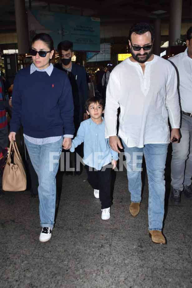 Kareena Kapoor Khan and Saif Ali Khan clicked with their sons at the ...