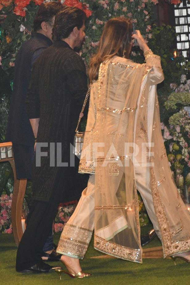Shah Rukh Khan, Gauri and Aryan Khan arrive at Radhika Merchant, Anant Ambani’s engagement. Pics:
