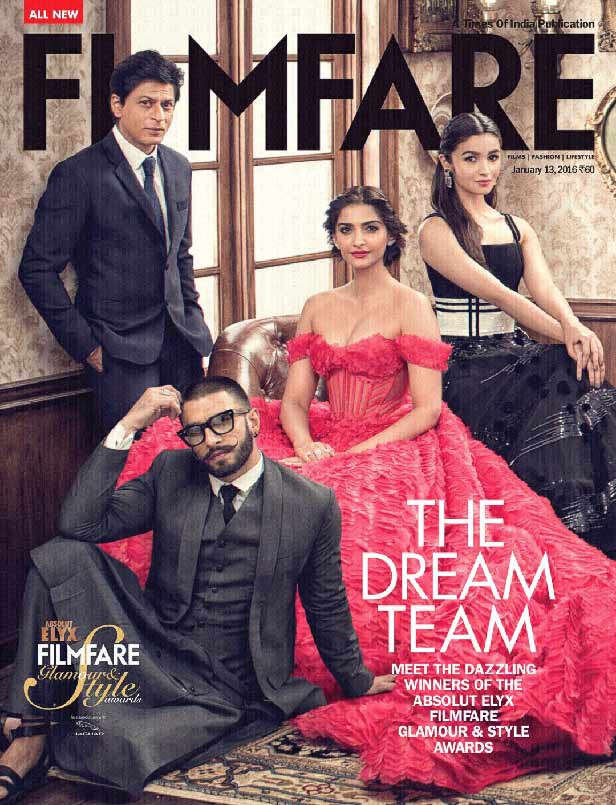 Ranveer Singh on the Filmfare, January 2016 cover