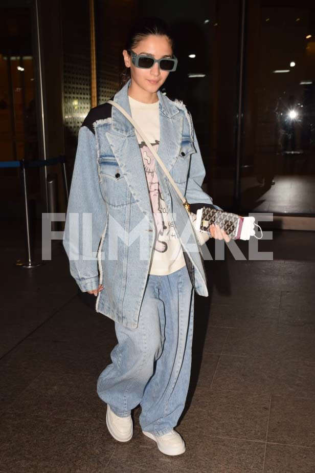 Alia Bhatt Looks Stylish In Denim-on-denim As She Gets Clicked At The ...