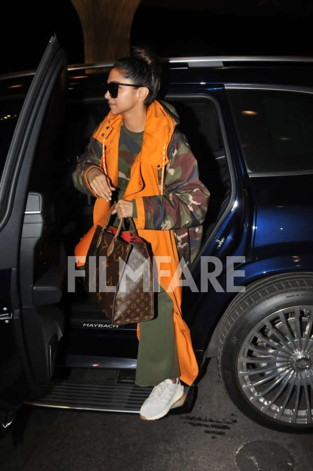 Deepika Padukone in oversized camo-print outfit, no makeup ticks all rules  of comfy airport fashion