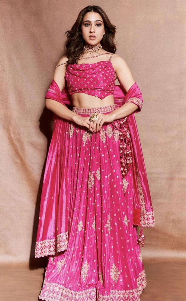 Sara Ali Khan's pink lehenga is the perfect summer wedding look. See pics: | Filmfare.com