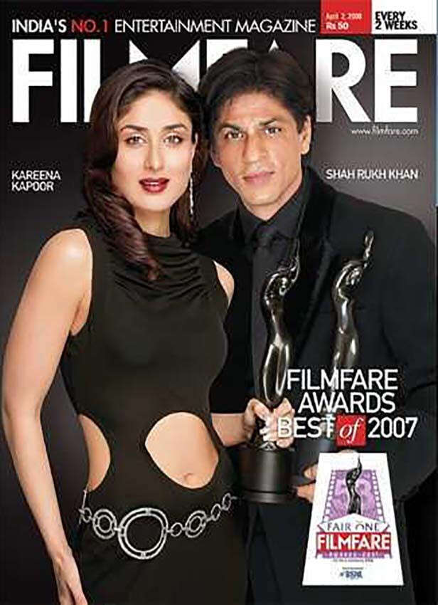 Avril 2008 : C'était l'époque !  Kareena Kapoor Khan remporte la meilleure actrice pour Jab We Met et Shah Rukh Khan ramène la Black Lady à la maison pour Chak De India !  Quel exploit !  Quelle couverture !