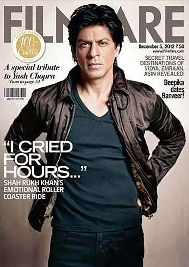 Décembre 2012 : Avec le décès de Yash Raj cette année-là, SRK a ressenti de la tristesse, mais il a canalisé la force et la passion nécessaires, ce qui en a fait l'une des couvertures les plus emblématiques.