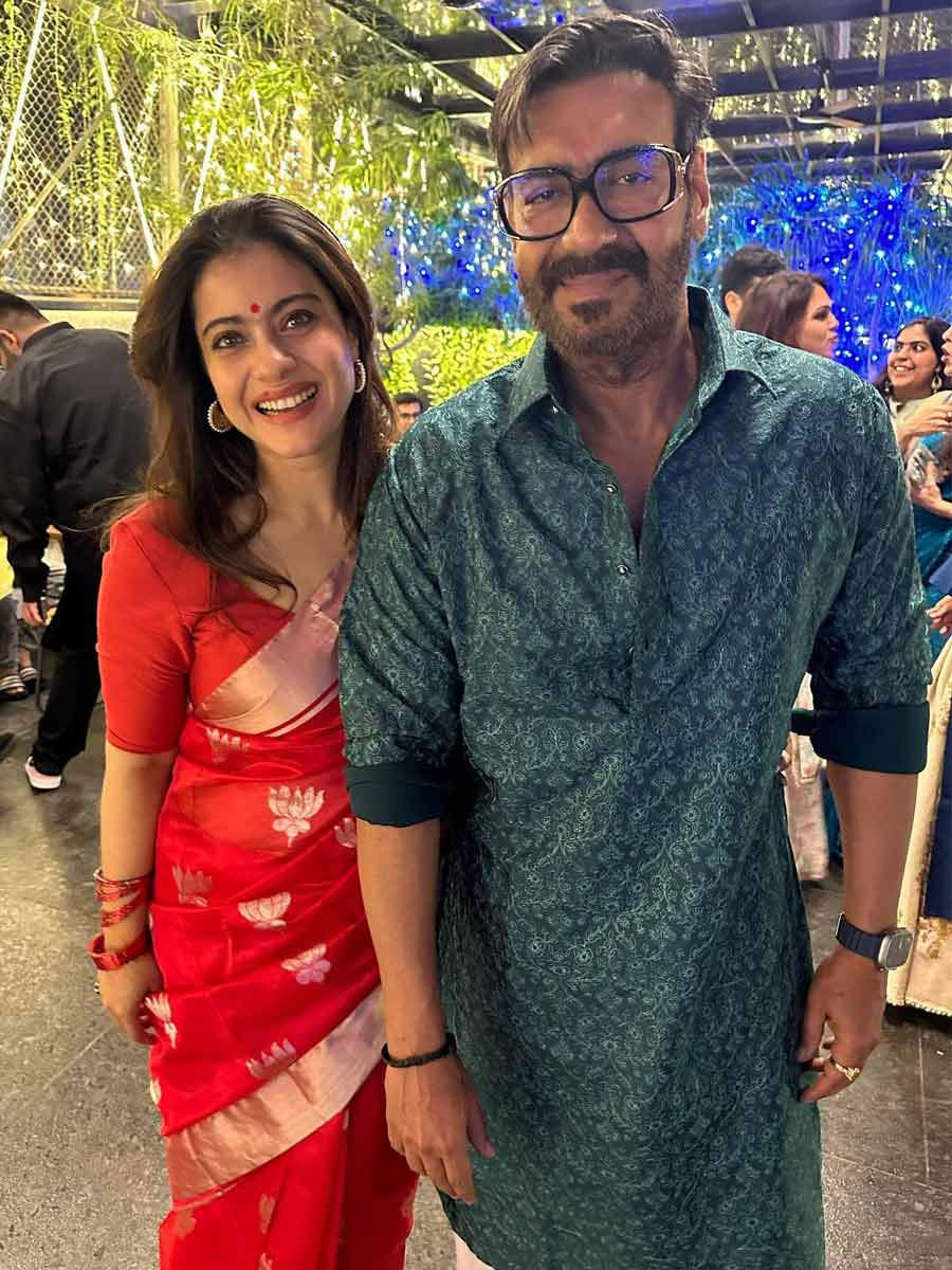 Kajol and Ajay Devgn celebrate Diwali with family and industry friends. See  pics: | Filmfare.com