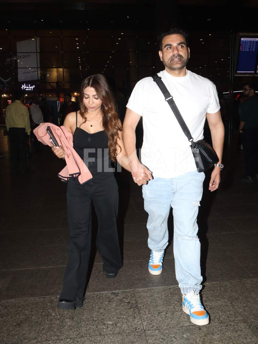 Newlyweds Arbaaz Khan And His Wife Sshura Khan Return From Their Honeymoon Get Papped At