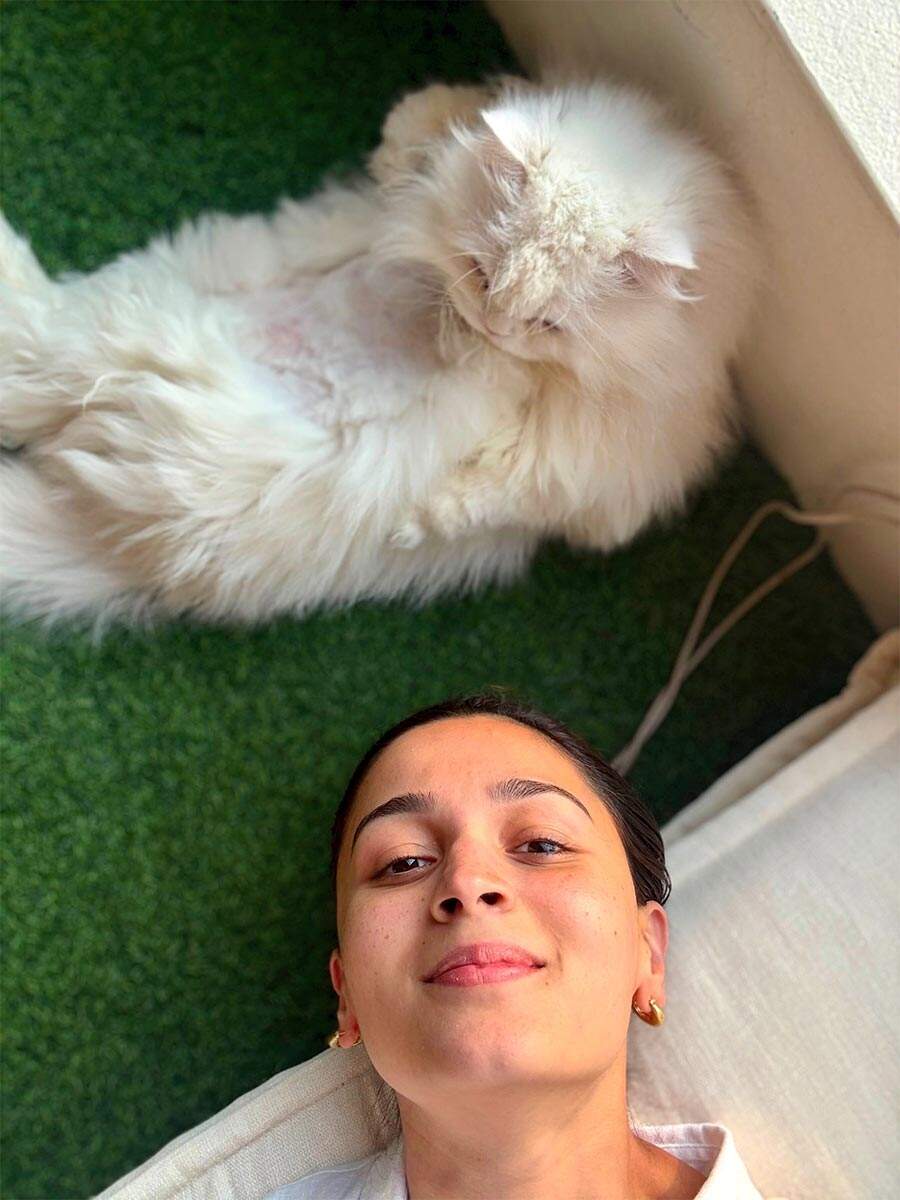 Photos: Alia Bhatt Celebrates International Cat Day With Adorable