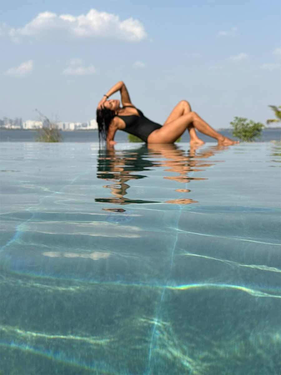 Priyanka Chopra Jonas Unwinds in Poolside Bliss Amid Varanasi Shoot