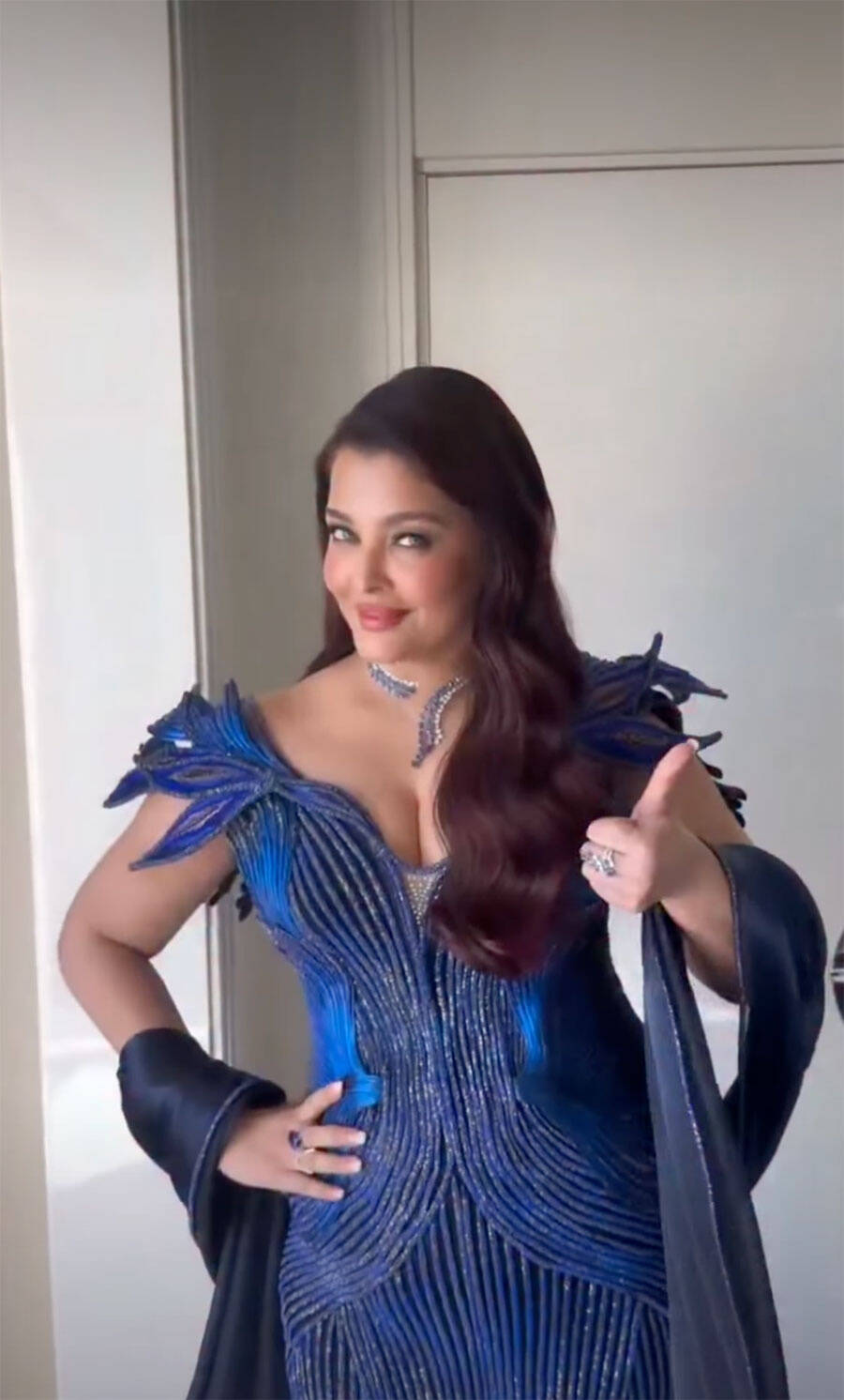 Aishwarya Rai Bachchan Stuns Cannes Red Carpet in Custom Blue Gown