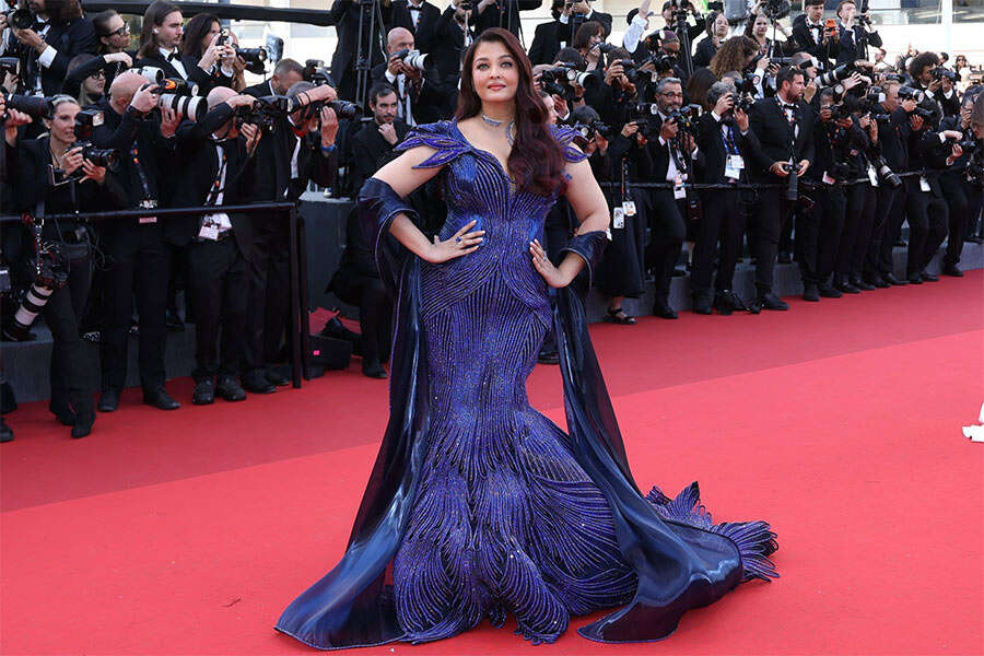 Aishwarya Rai Bachchan Stuns Cannes Red Carpet in Custom Blue Gown