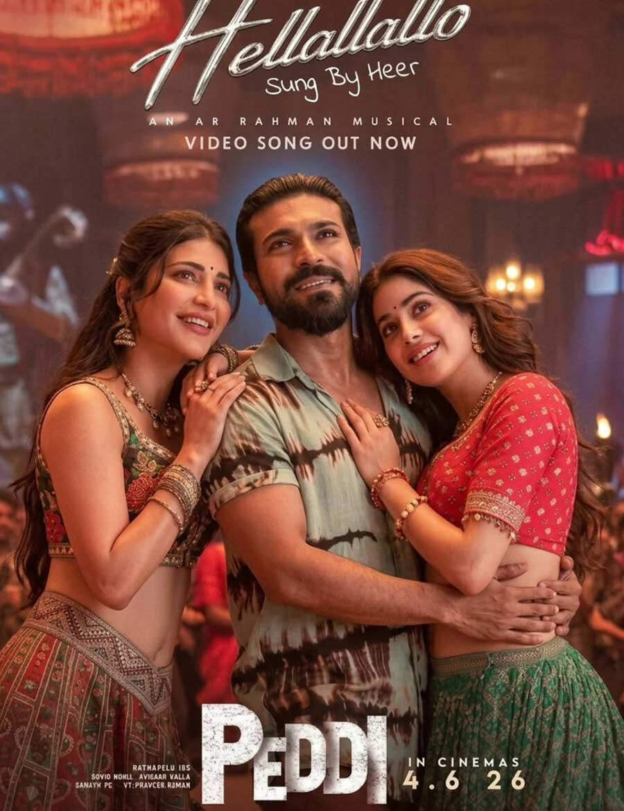 Janhvi Kapoor, Shruti Haasan and Ram Charan Light Up Peddi's 'Hellallallo' Song