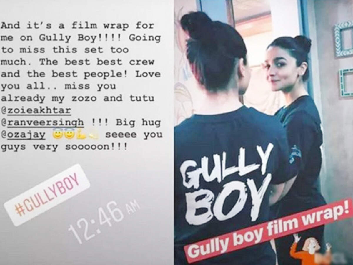 Alia Bhatt wraps up Gully Boy | Filmfare.com