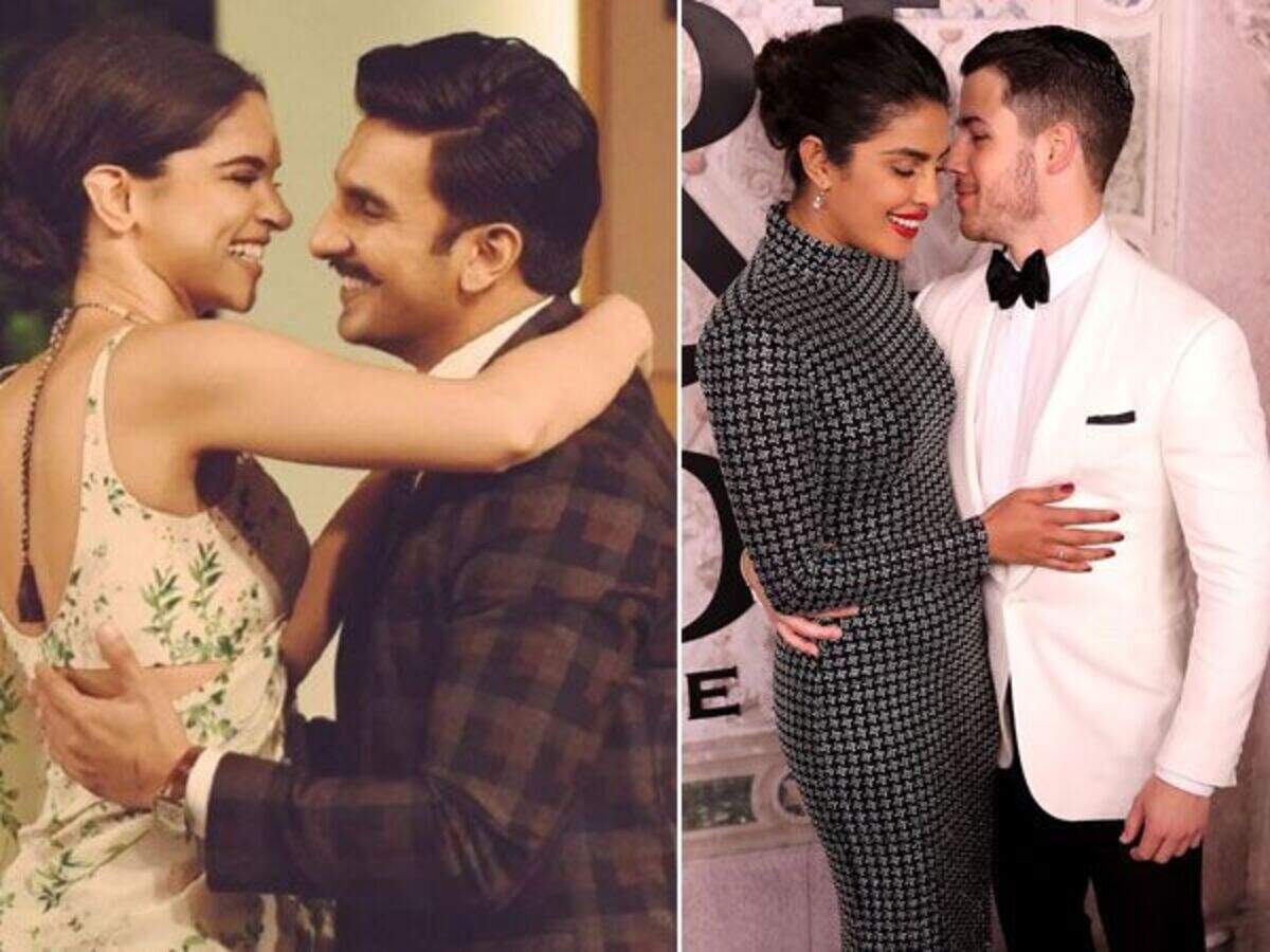 Ranveer Singh and Deepika Padukone twin in black as the attend Priyanka  Chopra - Nick Jonas' Bollywood reception