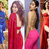 Janhvi Kapoor Sparkles Hotness in a Red Bridal Lehenga by Manish Malhotra |  See Pics