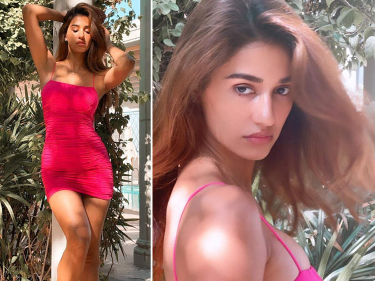Disha Patani scores high on glamour in blush pink mini dress for