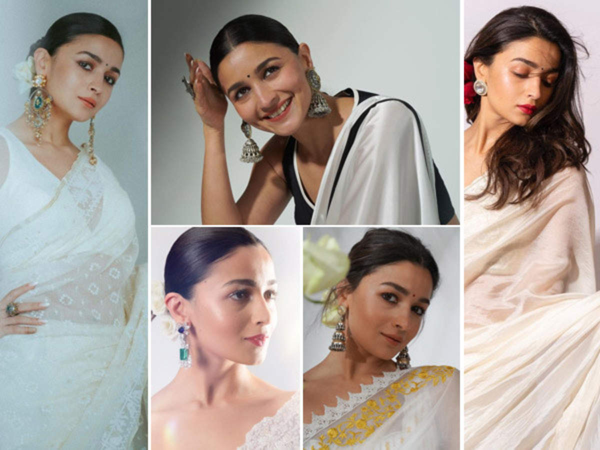 Birthday Special: Alia Bhatt's white saree saga for Gangubai Kathiawadi  promotions