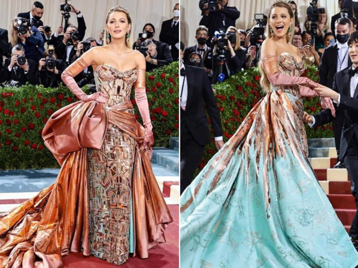 Blake Lively Makes Heads Turn At The Met Gala 2022 And Has A Lady Gaga  Costume Reveal Moment | Filmfare.Com