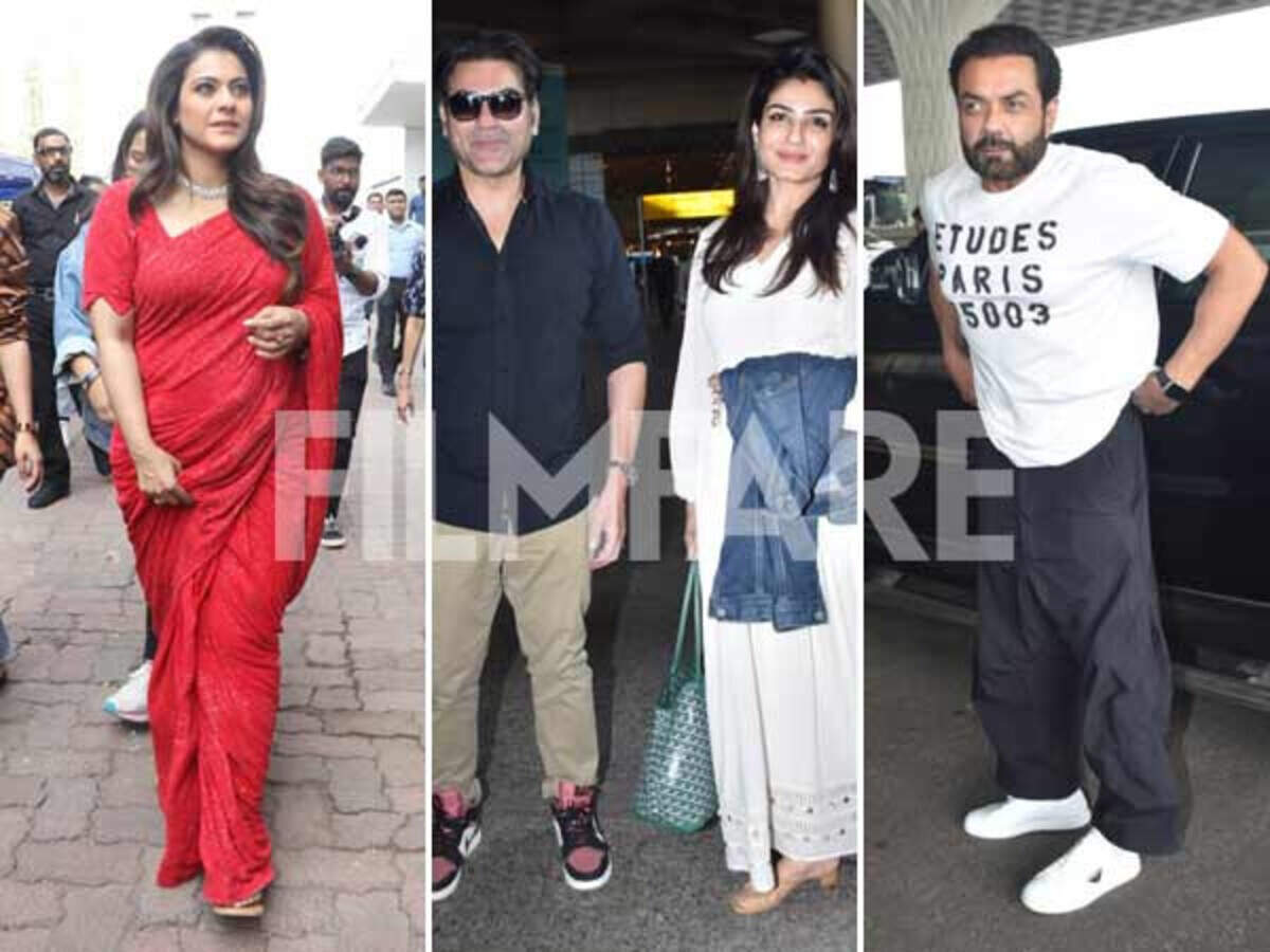 Kajol, Raveena Tandon, Arbaaz Khan and Bobby Deol clicked in the city |  Filmfare.com