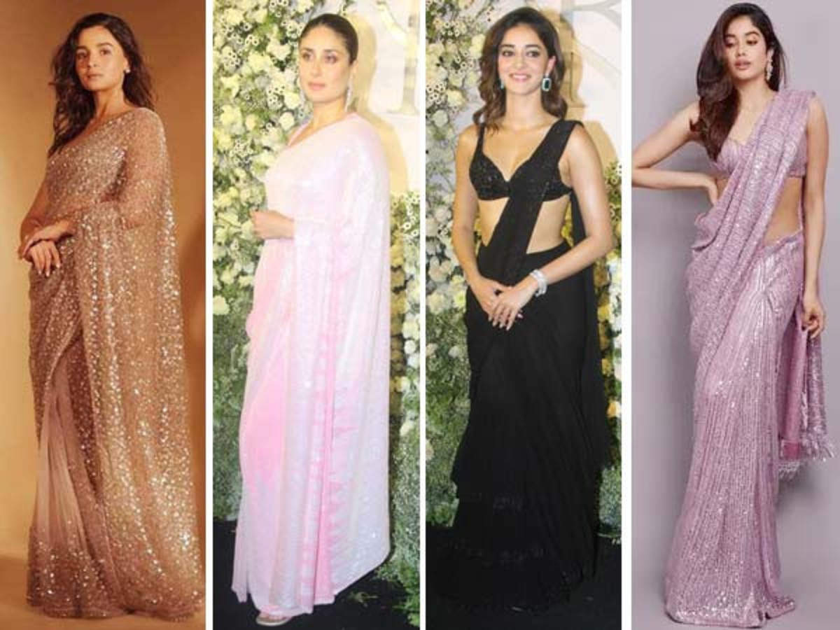 Shimmer sarees are the new staple for Bollywood actresses and here's proof