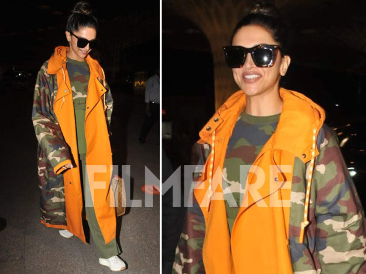 Deepika Padukone in oversized camo-print outfit, no makeup ticks all rules  of comfy airport fashion