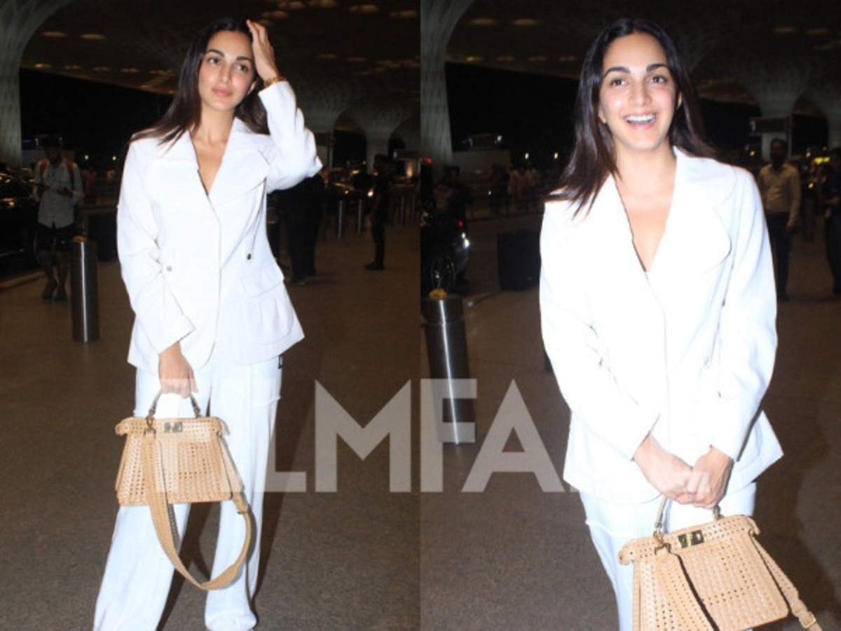 Kiara Advani adds her charm to an all-white corduroy suit with