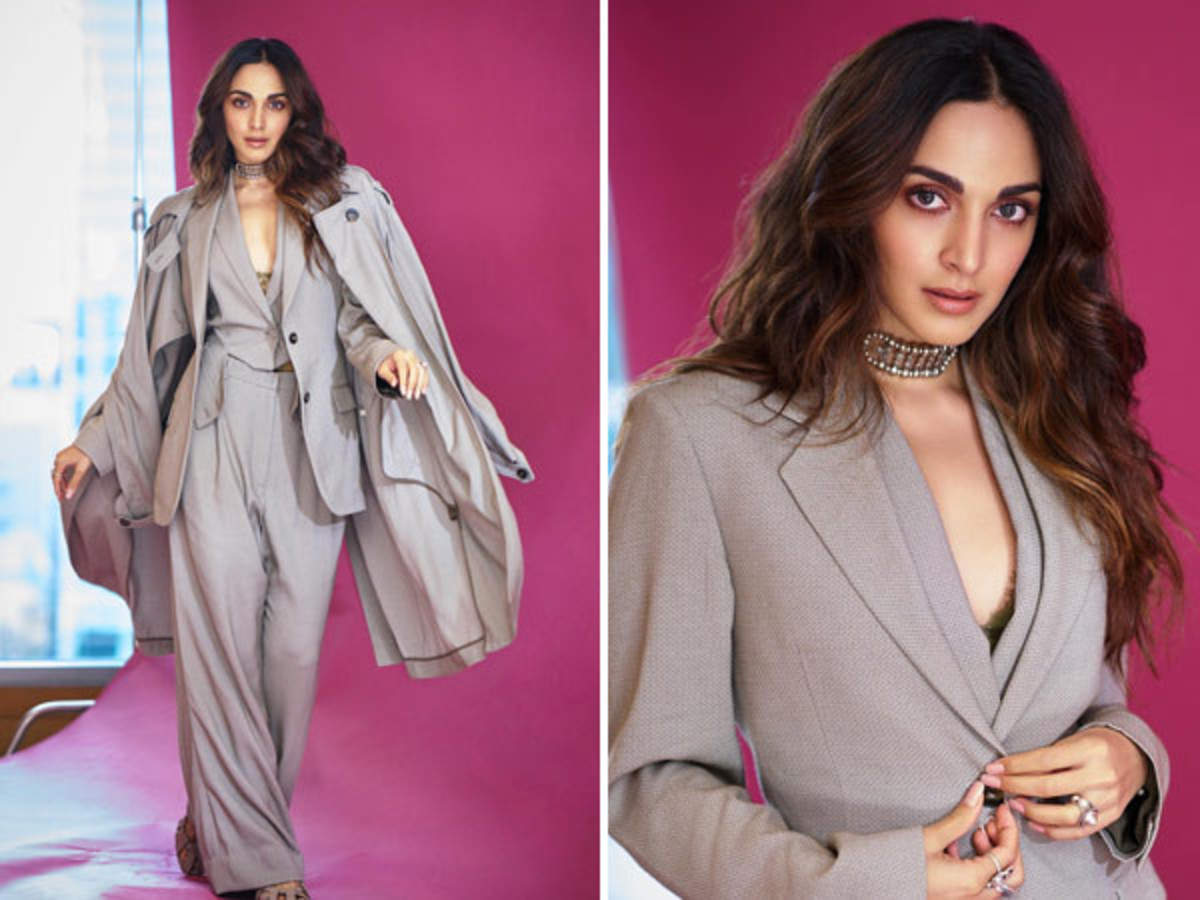 In pics: Kiara Advani looks classy in a grey formal ensemble