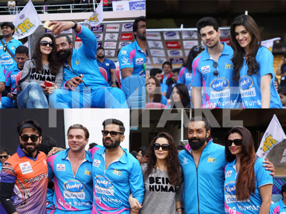 Preity Zinta, Sooraj Pancholi, Kriti Sanon, Ayushmann Khurrana at Celebrity  Cricket League Match | Filmfare.com