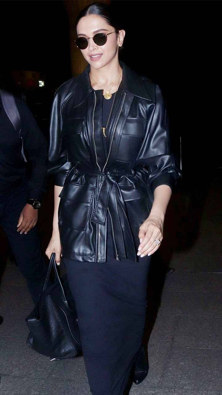 Deepika Padukone sporting all-black looks