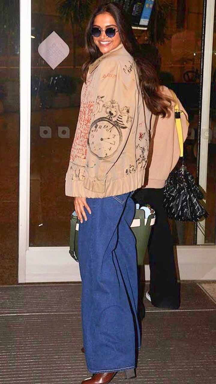 Deepika Padukone flaunts casual style in coat and denim jeans at